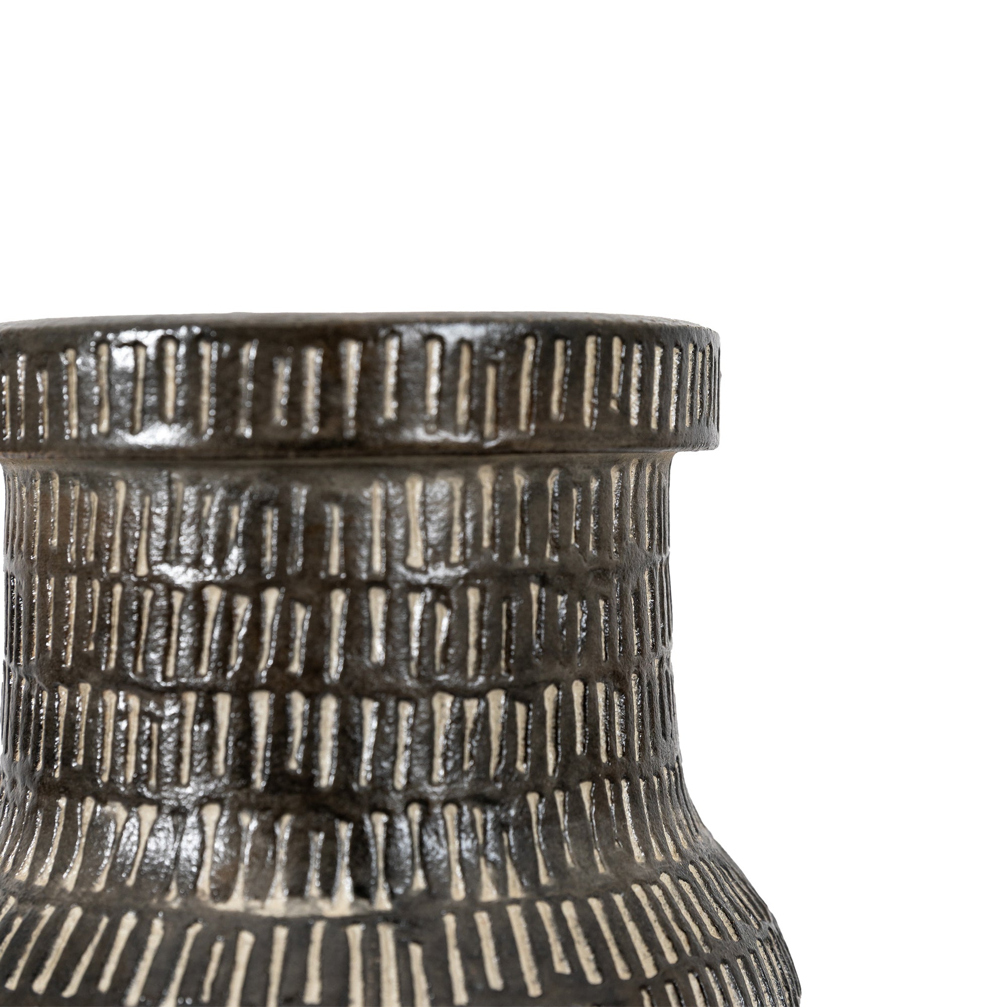 Benny Black Ceramic Vase Tall